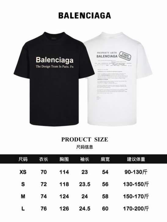 Picture of Balenciaga T Shirts Short _SKUBalenciagaXS-Lsxtx4420829